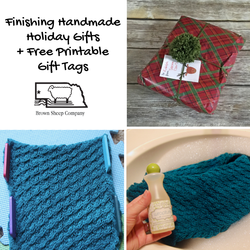 Finishing Handmade Holiday Gifts + Free Printable Gift Tags