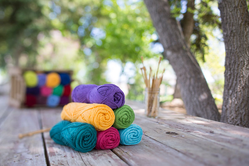 Cotton Fleece Knitting Yarn, Brown Sheep