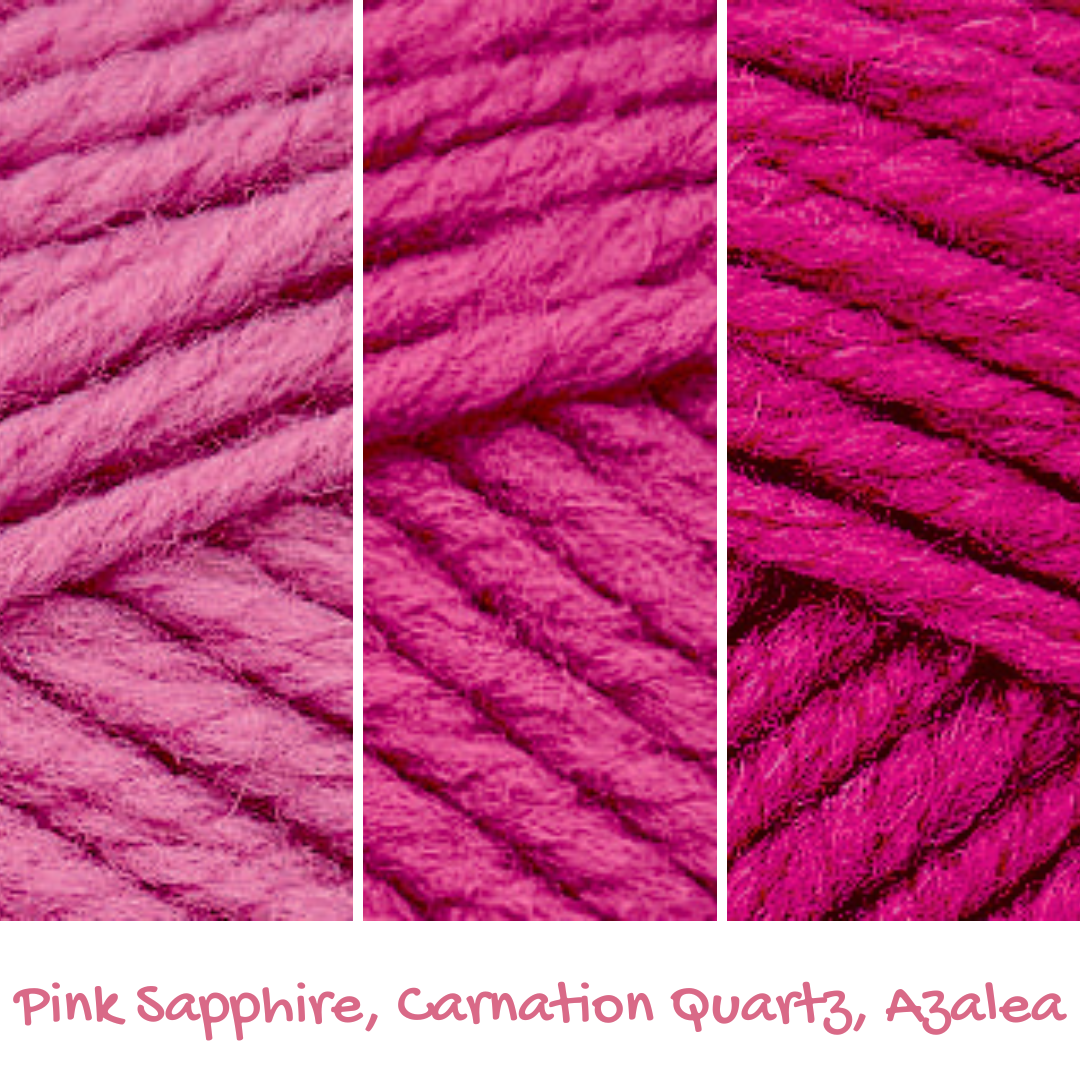 Shepherd's Shades in Pink Sapphire, Carnation Quartz, Azalea