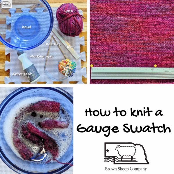 How to Knit a Gauge Swatch Brown Sheep Company Inc