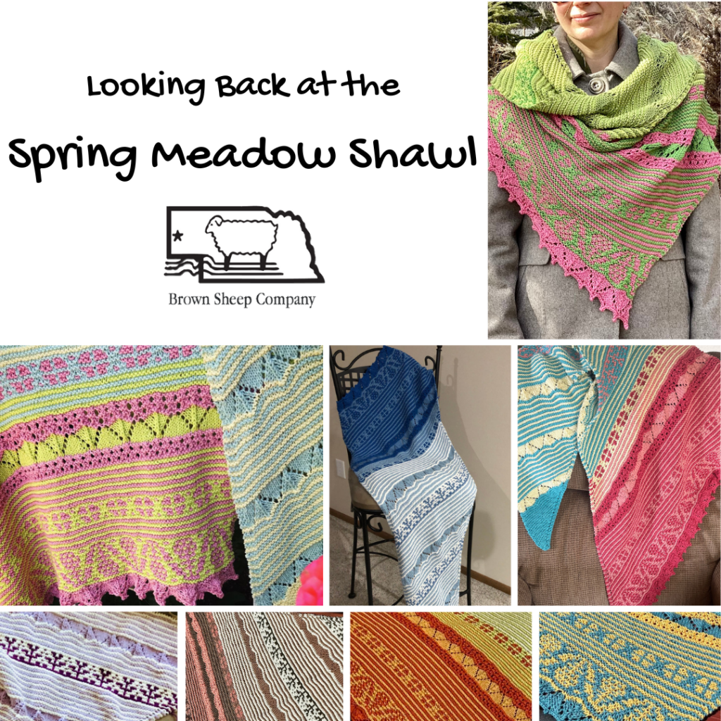 Looking Back at the Spring Meadow Shawl