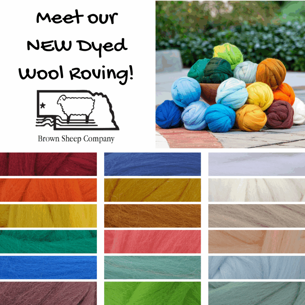 Meet Our NEW Dyed Wool Roving!